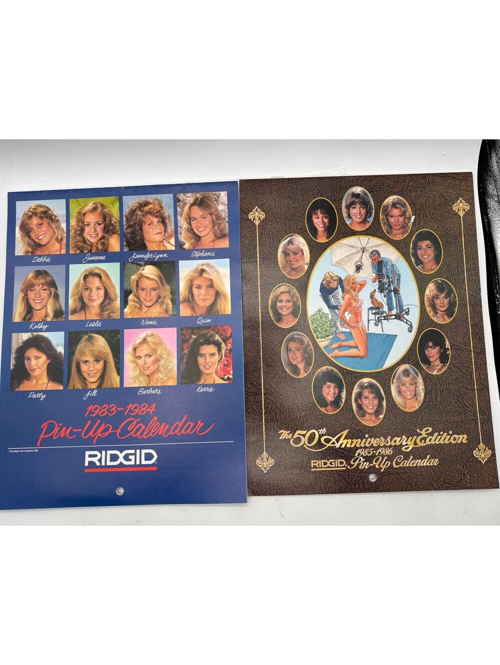 Vintage 1983-1984/1985-1986 Rigid Tools Pin-up Shop Calendars Nice Condition!